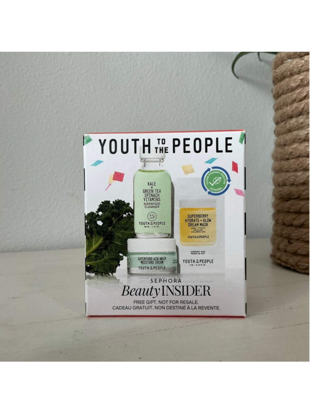 SEPHORA Youth To The People Beauty Insider Birthday Gift 3 Piece Set - NIB
